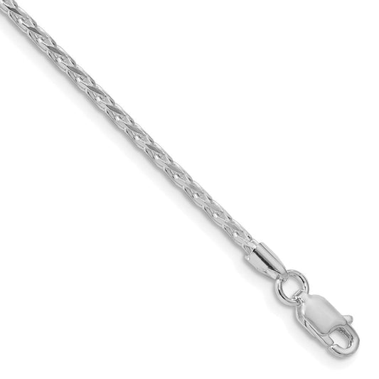 Sterling Silver Rhodium-plated 2.15mm Diamond-cut Round Spiga Chain QSR060R-8
