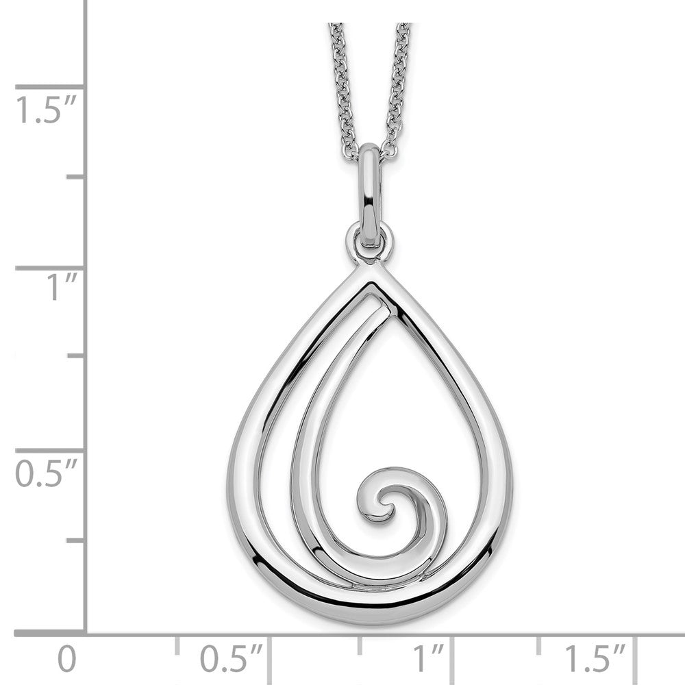 Sentimental Expressions Sterling Silver Rhodium-plated Remember Me Always 18in Necklace QSX406