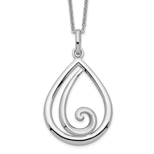 Sentimental Expressions Sterling Silver Rhodium-plated Remember Me Always 18in Necklace QSX406
