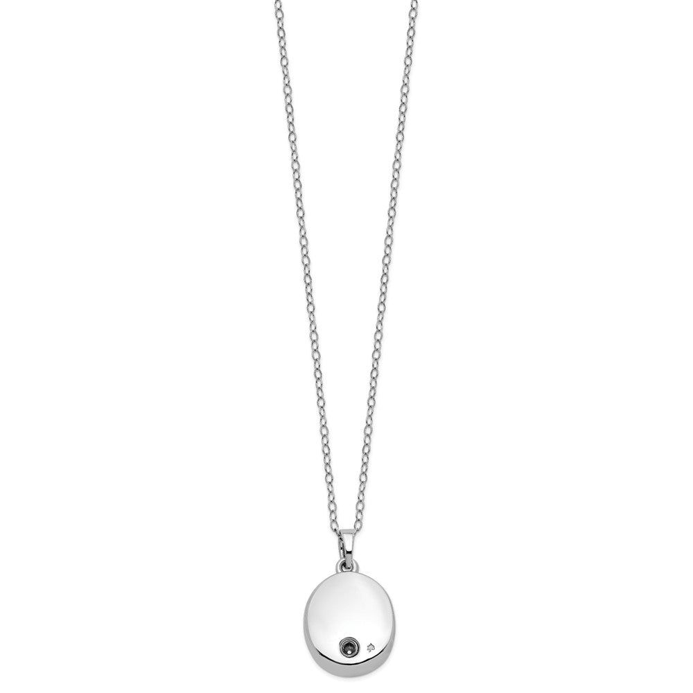 Sentimental Expressions Sterling Silver Rhodium-plated Antiqued Tree of Life Ash Holder 18 Inch Necklace QSX537