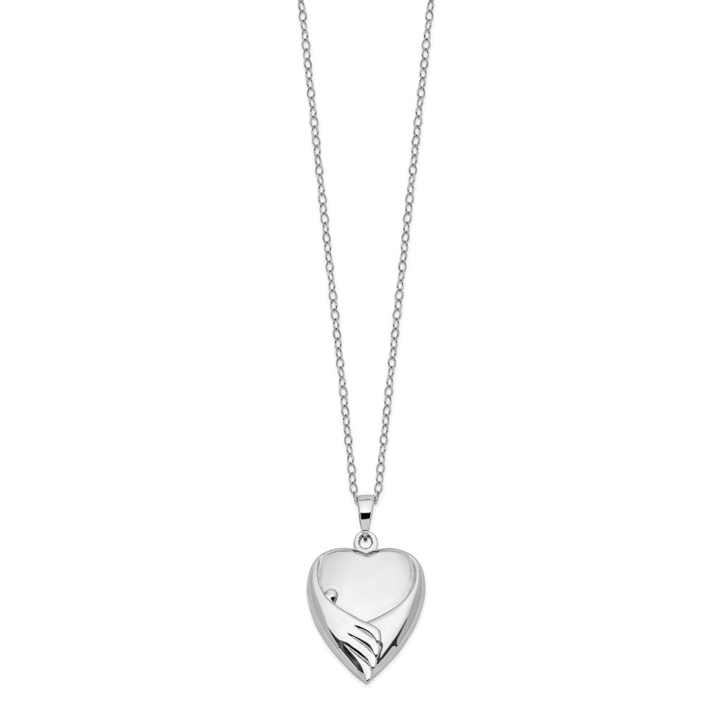 Sentimental Expressions Sterling Silver Rhodium-plated Forever My Baby Ash Holder 18 Inch Necklace QSX568