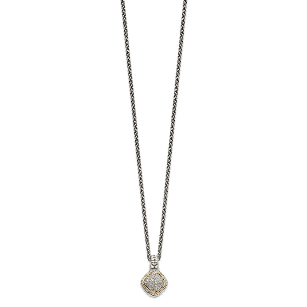 Shey Couture Sterling Silver with 14K Accent 18 Inch Diamond Necklace QTC1180