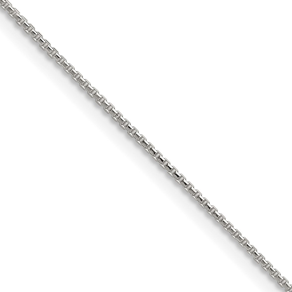 Sterling Silver .95mm Diamond-cut Round Box Chain w/2in ext.QVX019