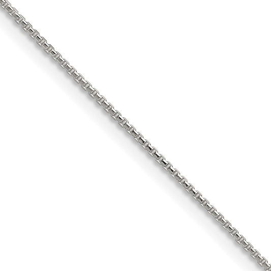 Sterling Silver .95mm Diamond-cut Round Box Chain w/2in ext.QVX019