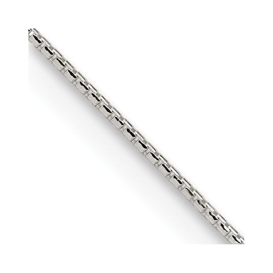 Sterling Silver 1.1mm Diamond-cut Round Box Chain w/2in ext.QVX022