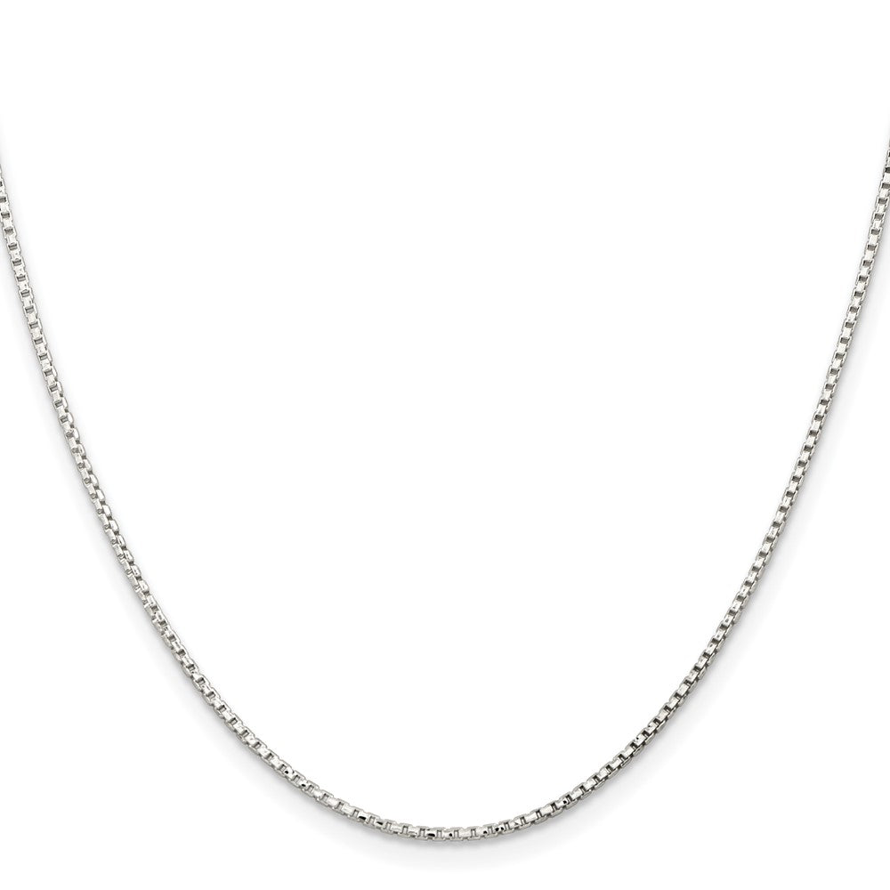 Sterling Silver 1.3mm Diamond-cut Round Box ChainQVX026