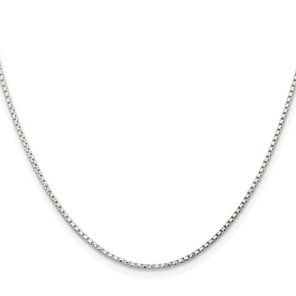Sterling Silver Rhodium-plated 1.3mm Diamond-cut Round Box ChainQVX026R