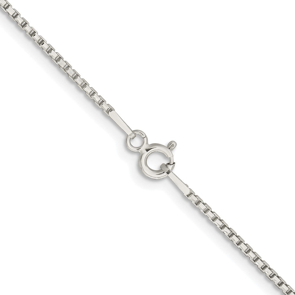 Sterling Silver Rhodium-plated 1.3mm Diamond-cut Round Box ChainQVX026R