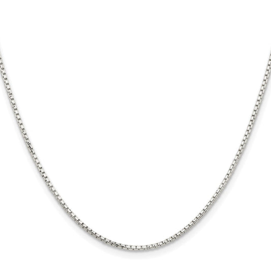 Sterling Silver 1.5mm Diamond-cut Round Box ChainQVX028