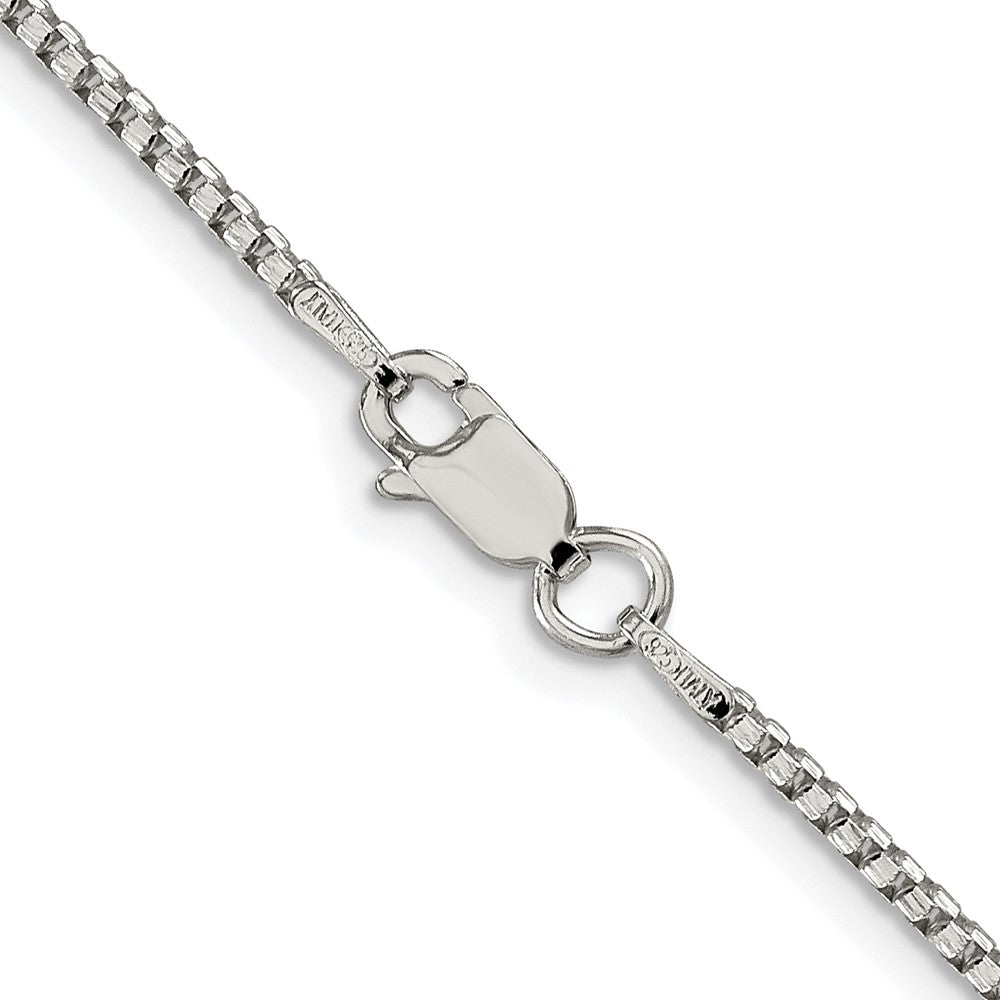 Sterling Silver Rhodium-plated 1.75mm Diamond-cut Round Box ChainQVX035R