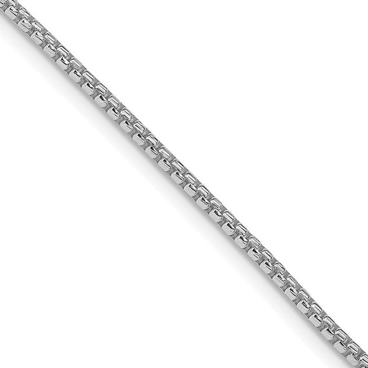 Sterling Silver Rhodium-plated 1.75mm Diamond-cut Round Box ChainQVX035R
