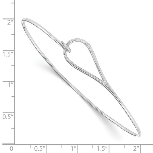 White Ice Sterling Silver Rhodium-plated Diamond Bangle QW345