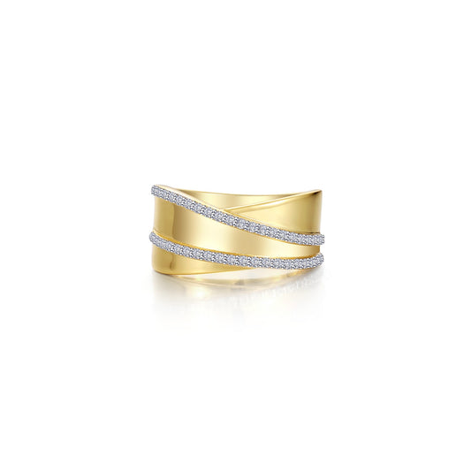 Lafonn Statement Criss-Cross Wide Band
