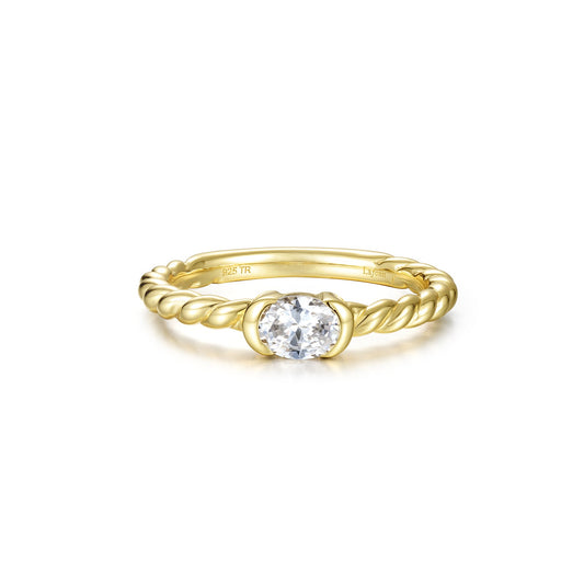 Lafonn Woven Oval Solitaire Ring