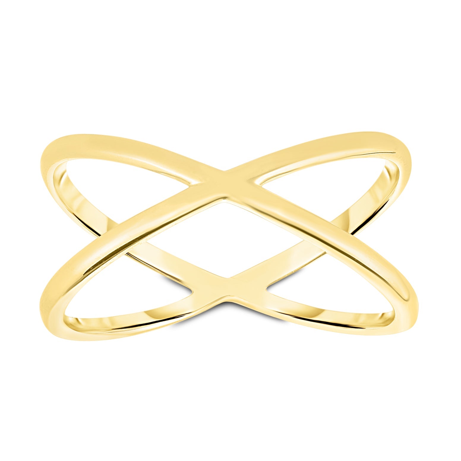 Royal Chain 14K Gold Crisscross Ring R1690