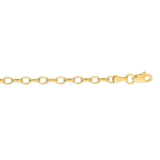 Royal Chain 14K Gold 3.2mm Lite Oval Rolo Chain R200