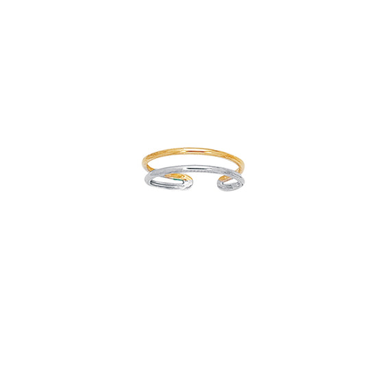 Royal Chain 14K Gold Open Bar Toe Ring R402