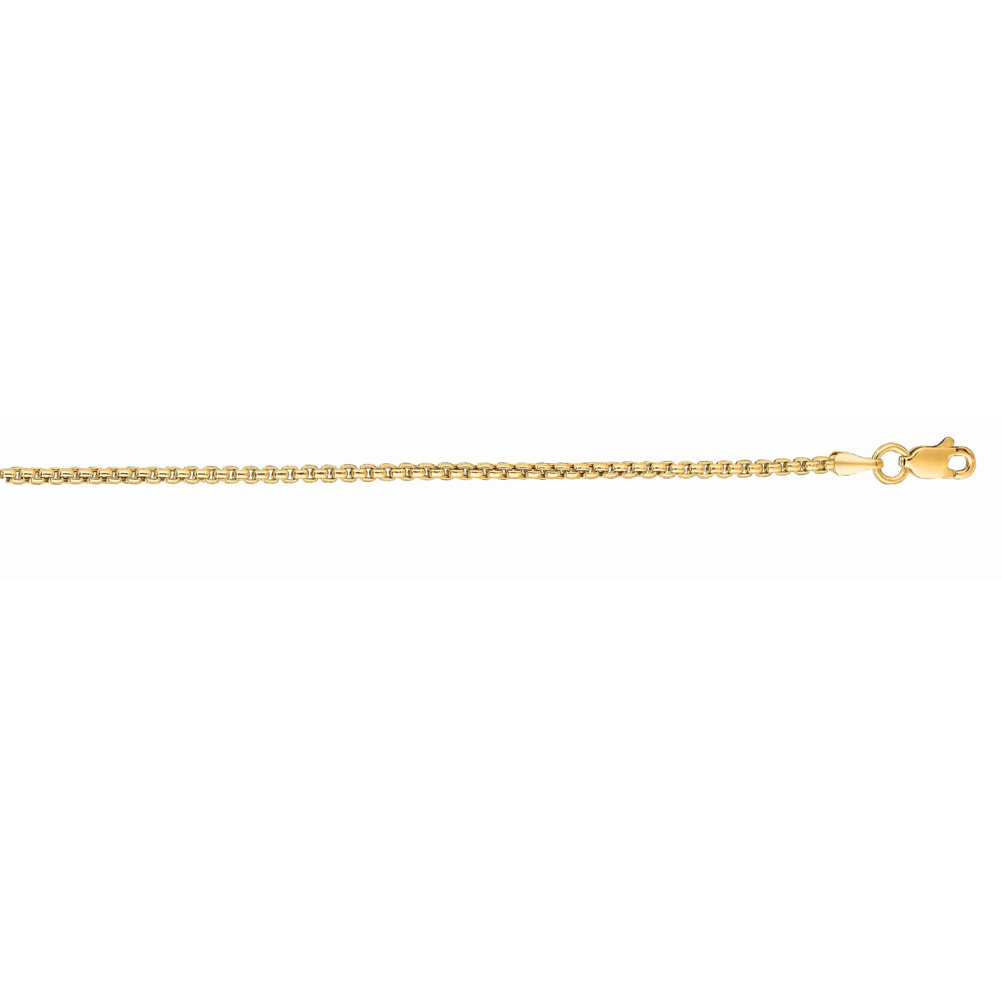 Royal Chain 14K Gold 1.3mm Lite Round Box Chain RBX060