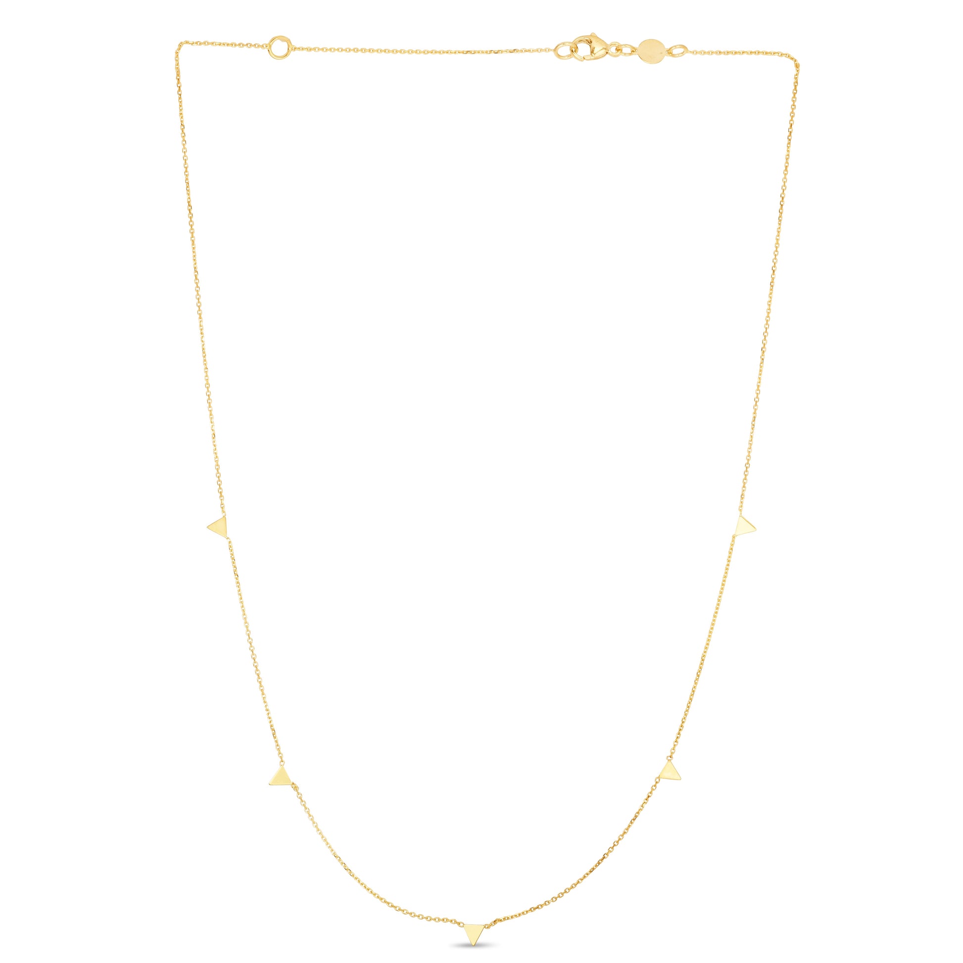 Royal Chain 14K Gold Dangle Spike Necklace RC10857