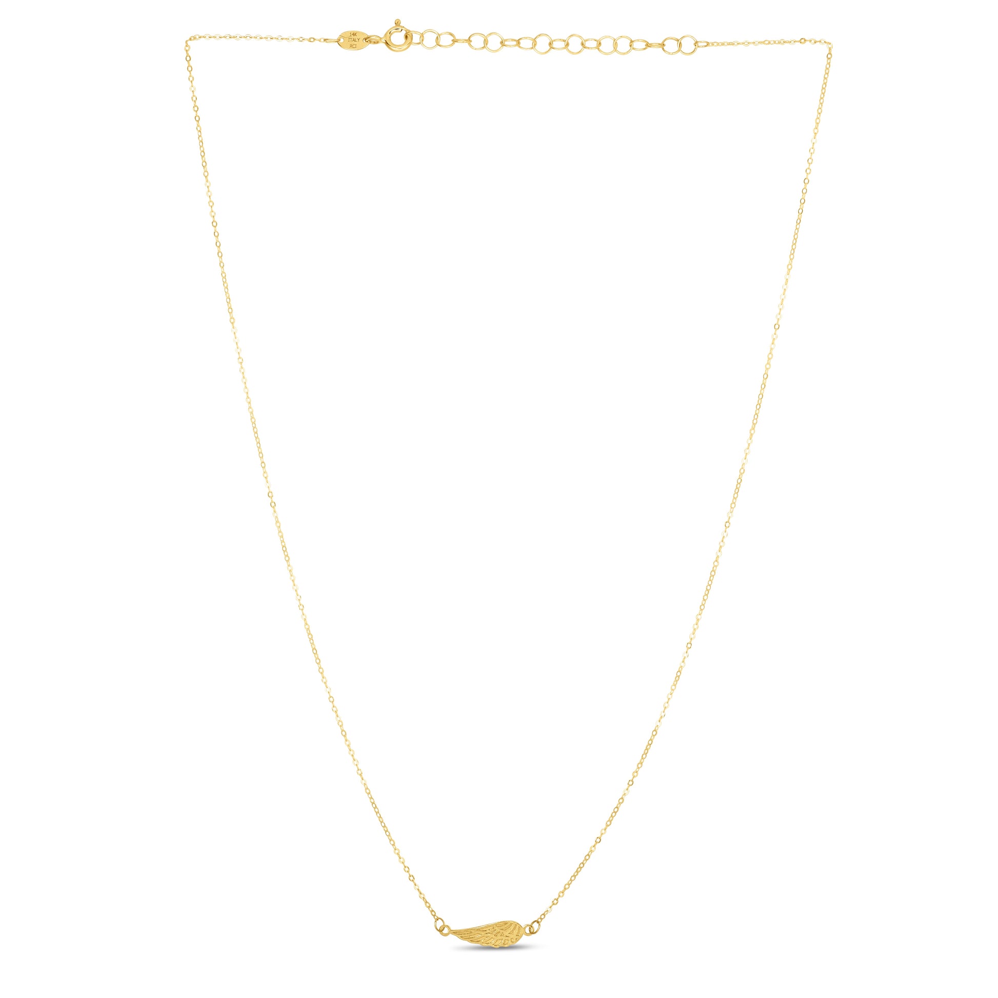 Royal Chain 14K Gold Angel Wing Necklace RC10907