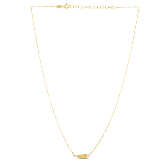 Royal Chain 14K Gold Angel Wing Necklace RC10907