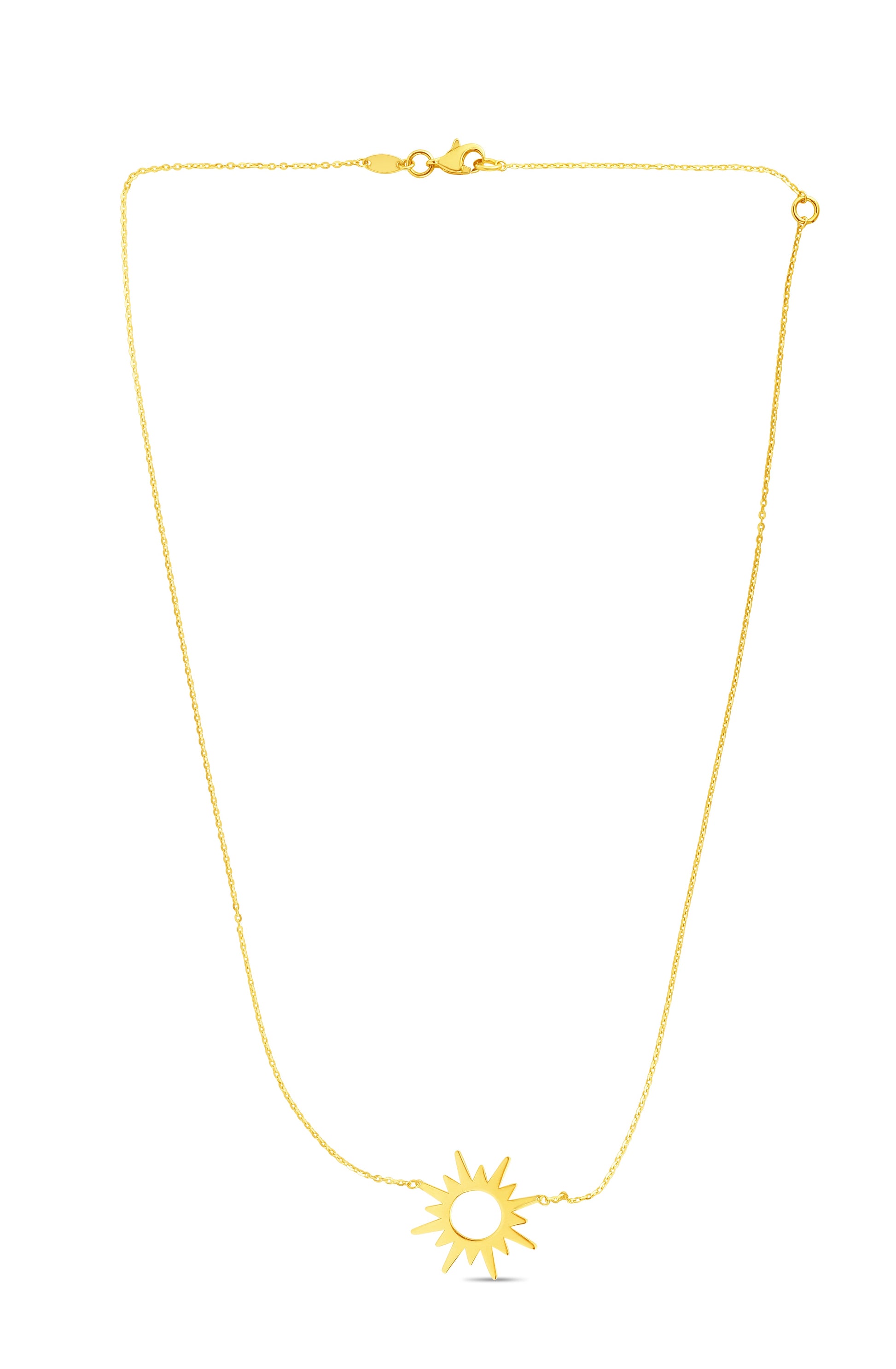 Royal Chain 14K Gold Sunburst Necklace RC11220