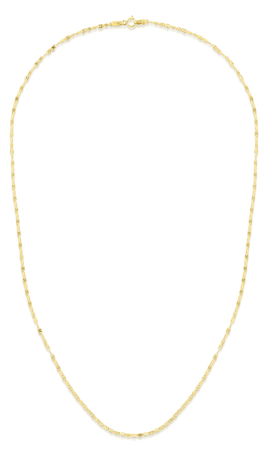 14K Gold 1.7mm Sparkle Valentino Chain