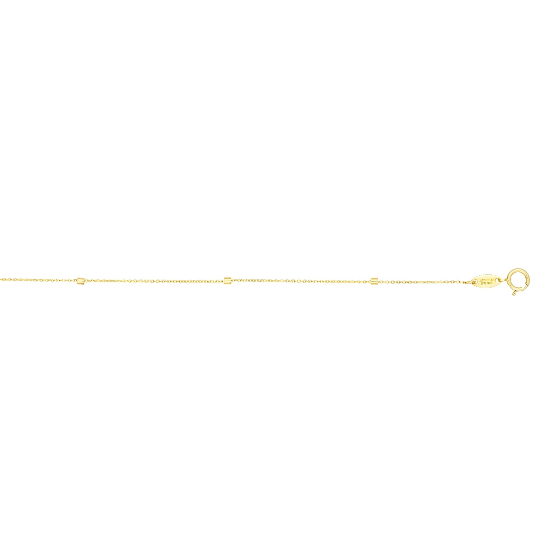Royal Chain 14K Gold 1.5mm Polished Cube Saturn Chain RC1238