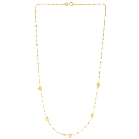 Royal Chain 14K Heart Station Necklace RC13382