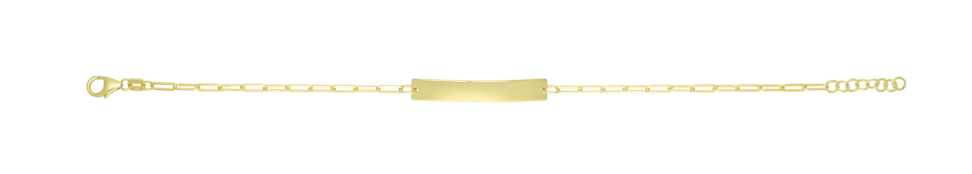 Royal Chain 14K ID Bar Paperclip Bracelet RC13532