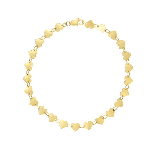 Royal Chain 14K Heart Mirrored Chain Necklace RC13535
