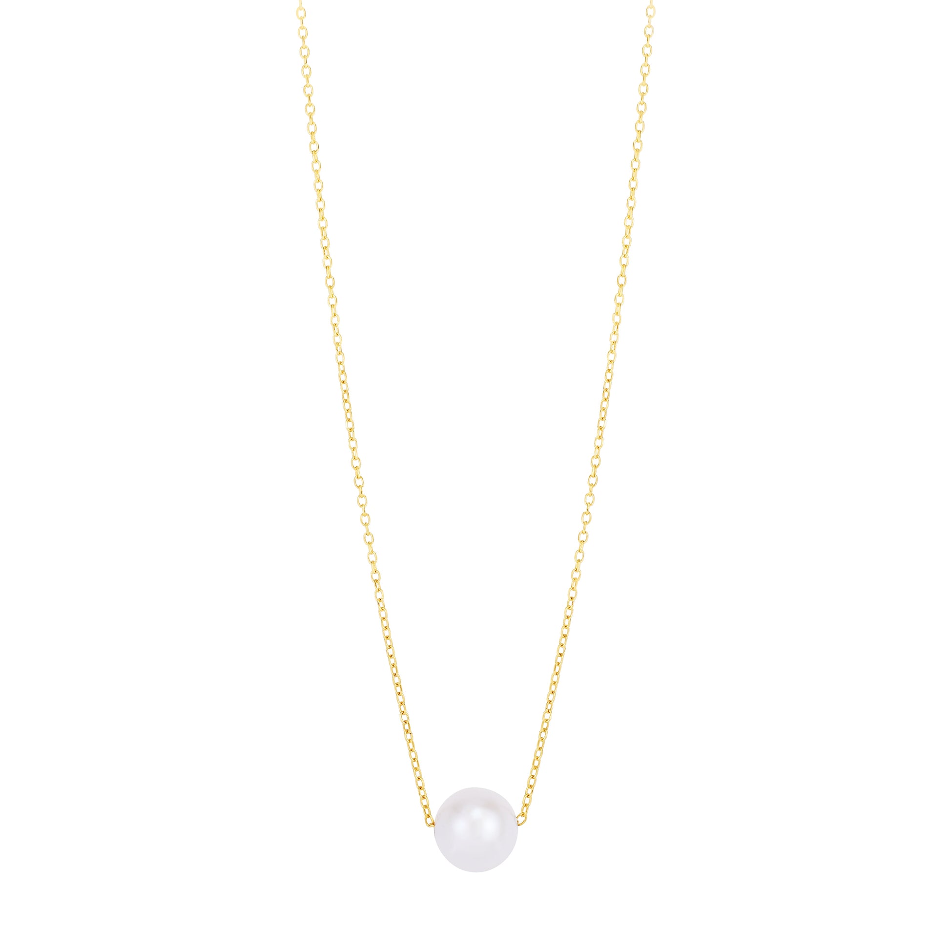 Royal Chain 14K Pearl Necklace Solitaire RC13547