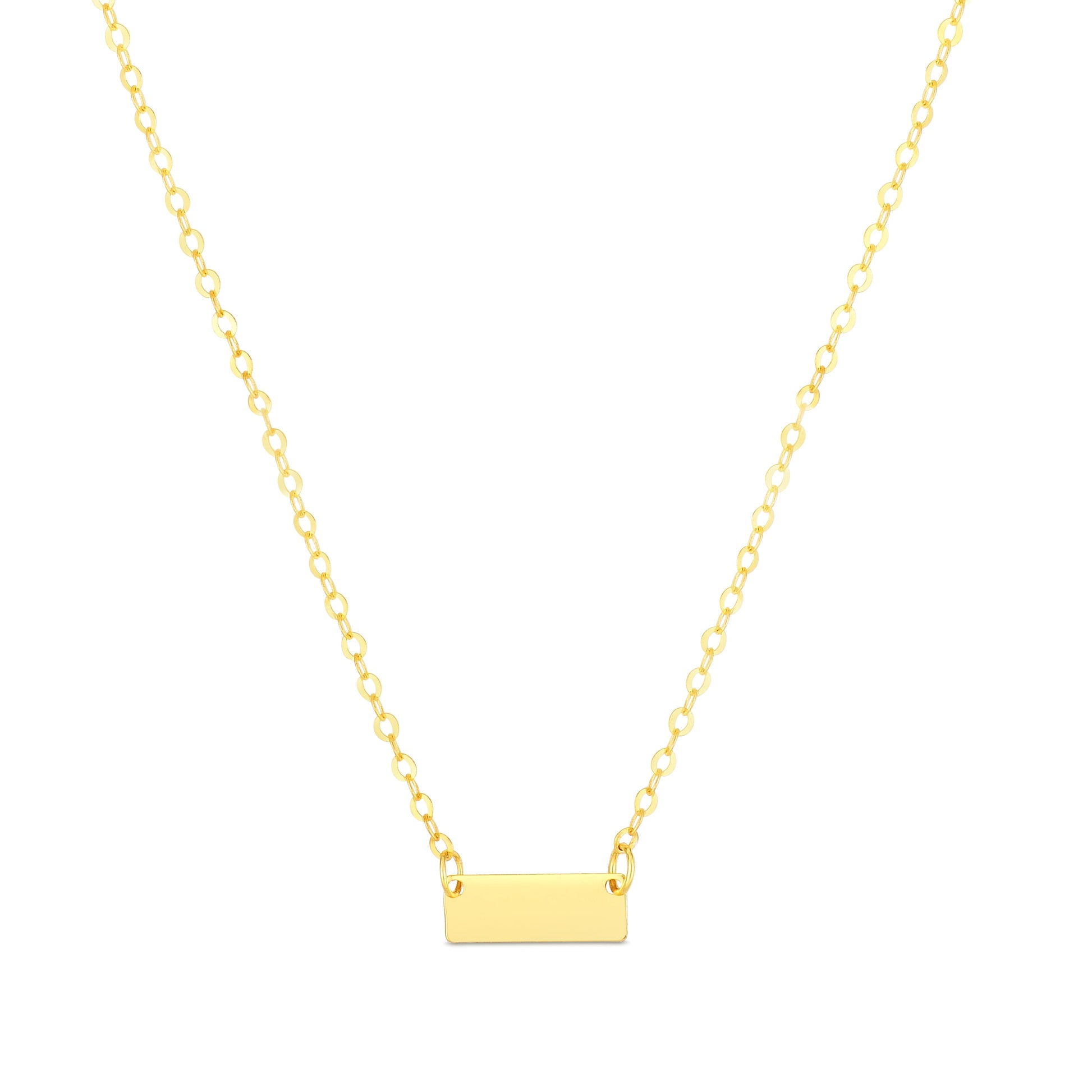 Royal Chain 14K Yellow Mini Bar Pendant RC13626