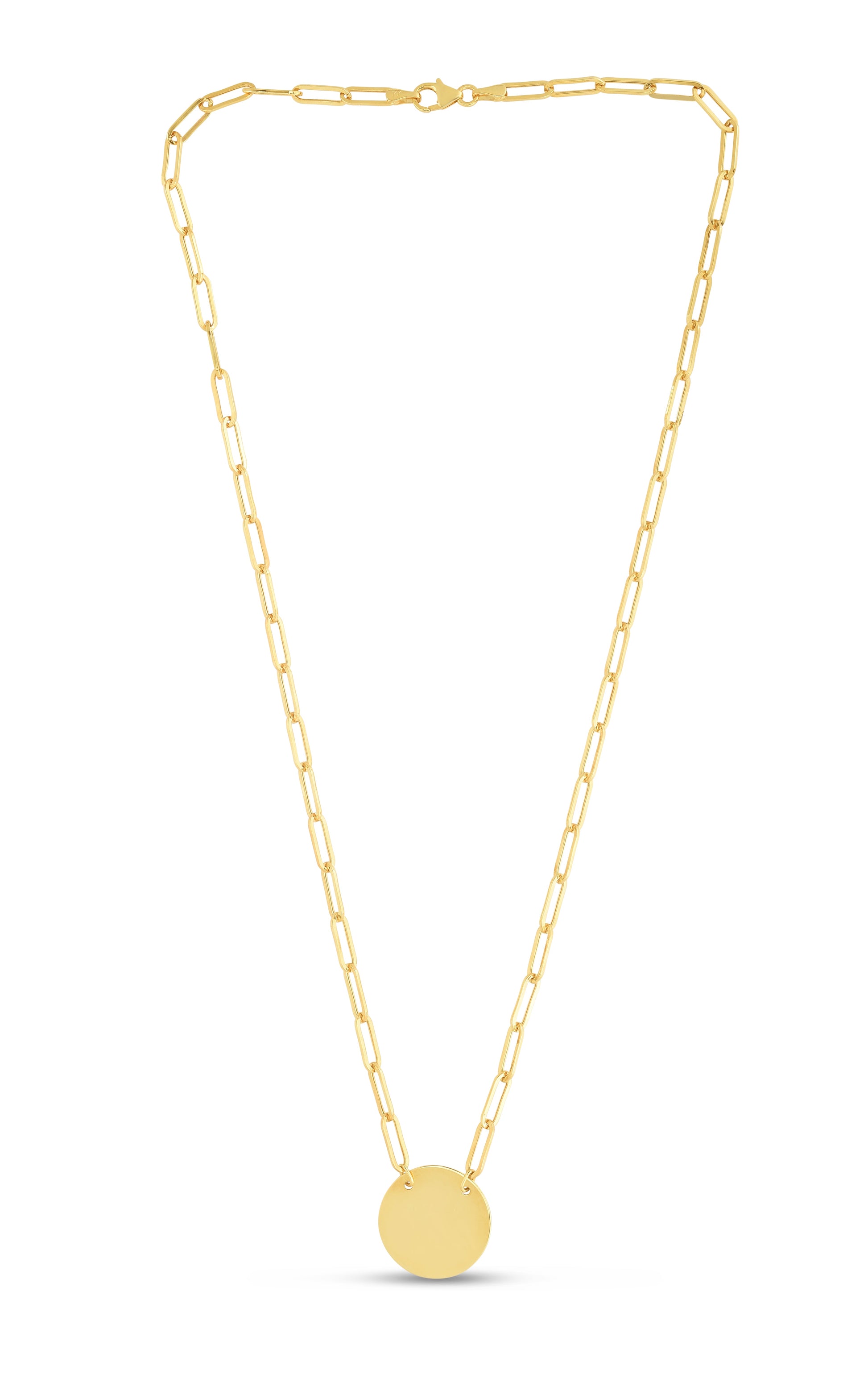 Royal Chain 14K Gold Disc Necklace RC13651