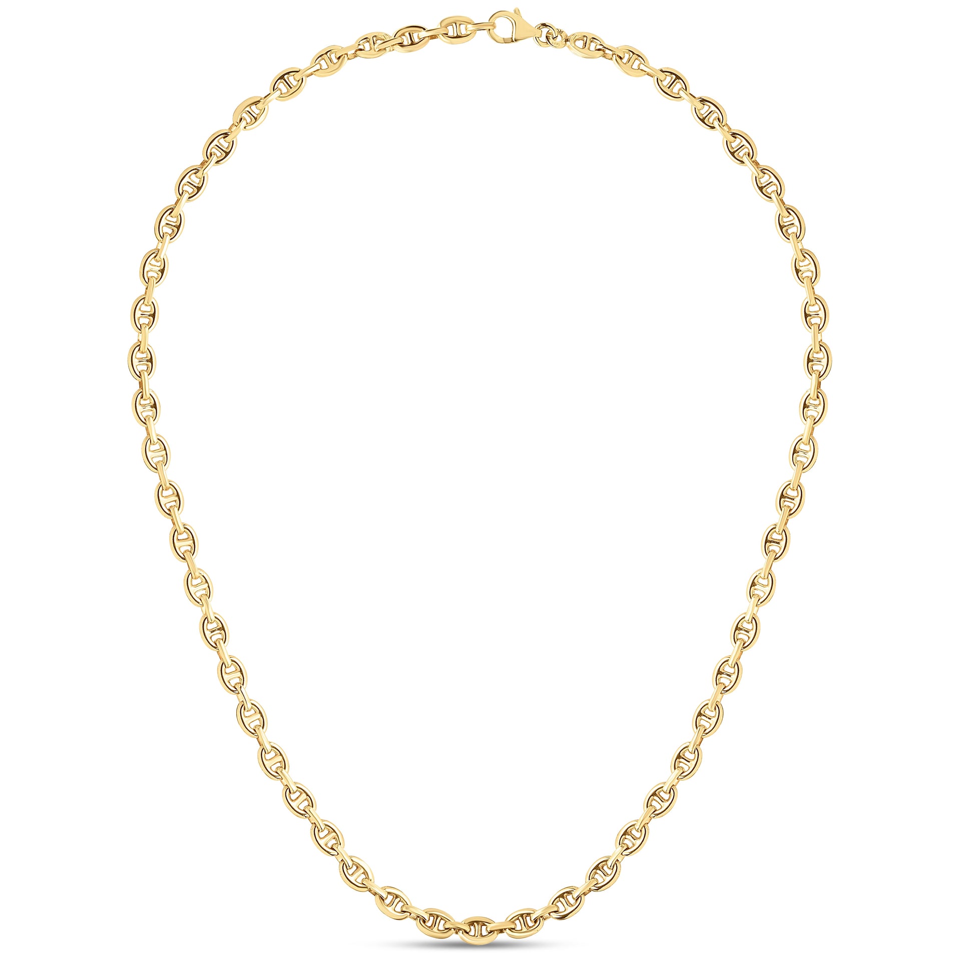 Royal Chain 14K Puffed 5.4mm Mariner Necklace RC13984