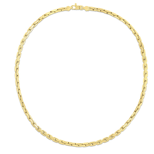 Royal Chain 14K Gold Compressed Cable Link Necklace RC14298