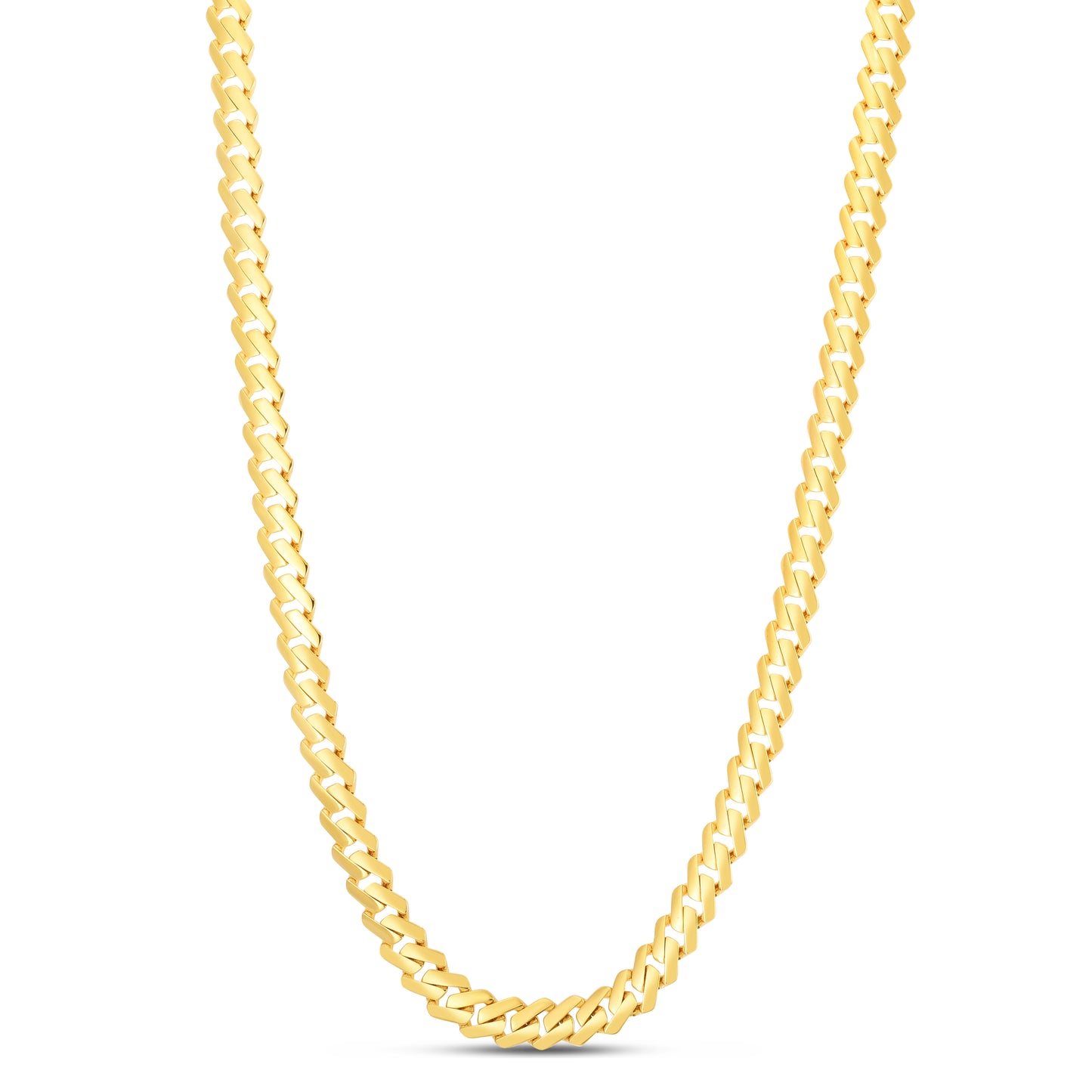 14K 8mm High Polish Modern Lite Edge  Chain