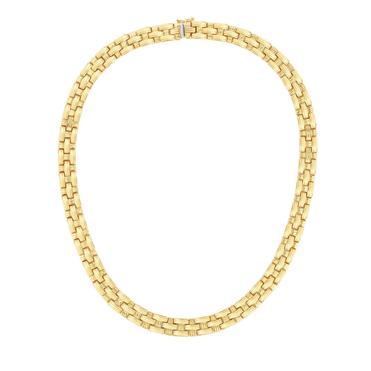 Royal Chain 14K Gold Basketweave Necklace RC2383