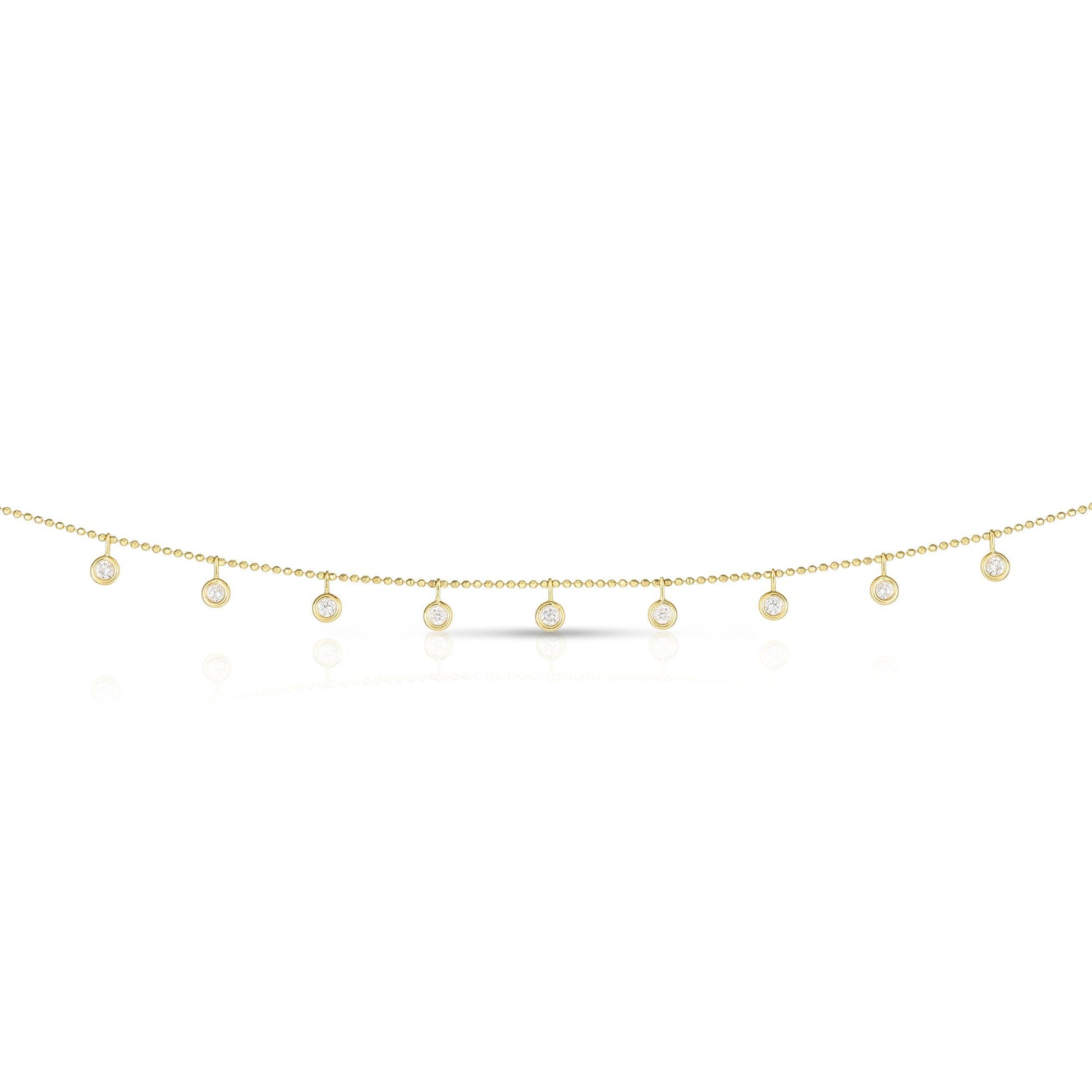 Royal Chain 14K Gold .50ct Dangling Diamonds Necklace RC2557