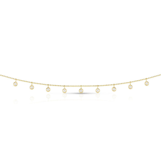 Royal Chain 14K Gold .50ct Dangling Diamonds Necklace RC2557