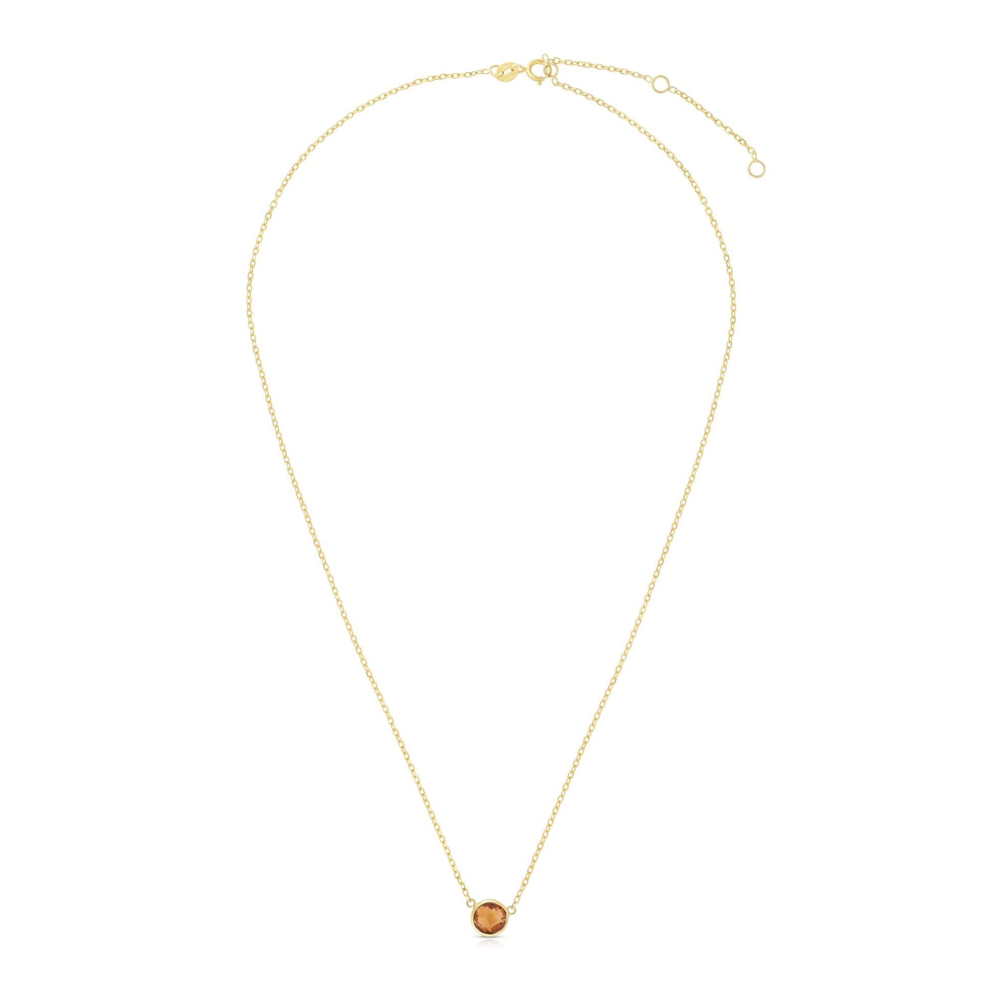 Royal Chain 14K Gold & Citrine Solitaire Necklace RC6946