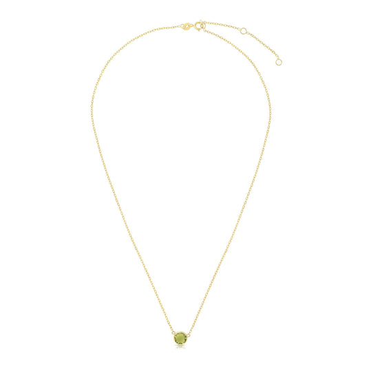 Royal Chain 14K Gold & Peridot Solitaire Necklace RC6947