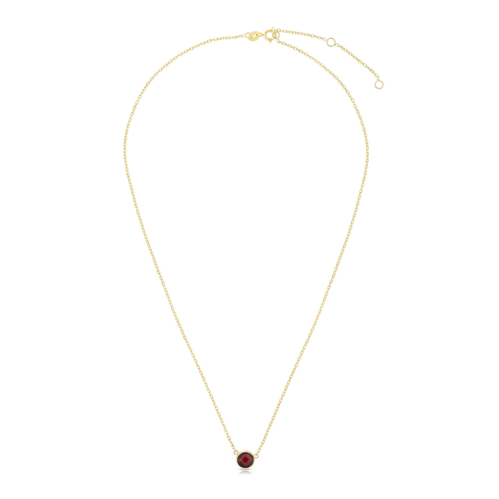 Royal Chain 14K Gold & Garnet Solitaire Necklace RC6948