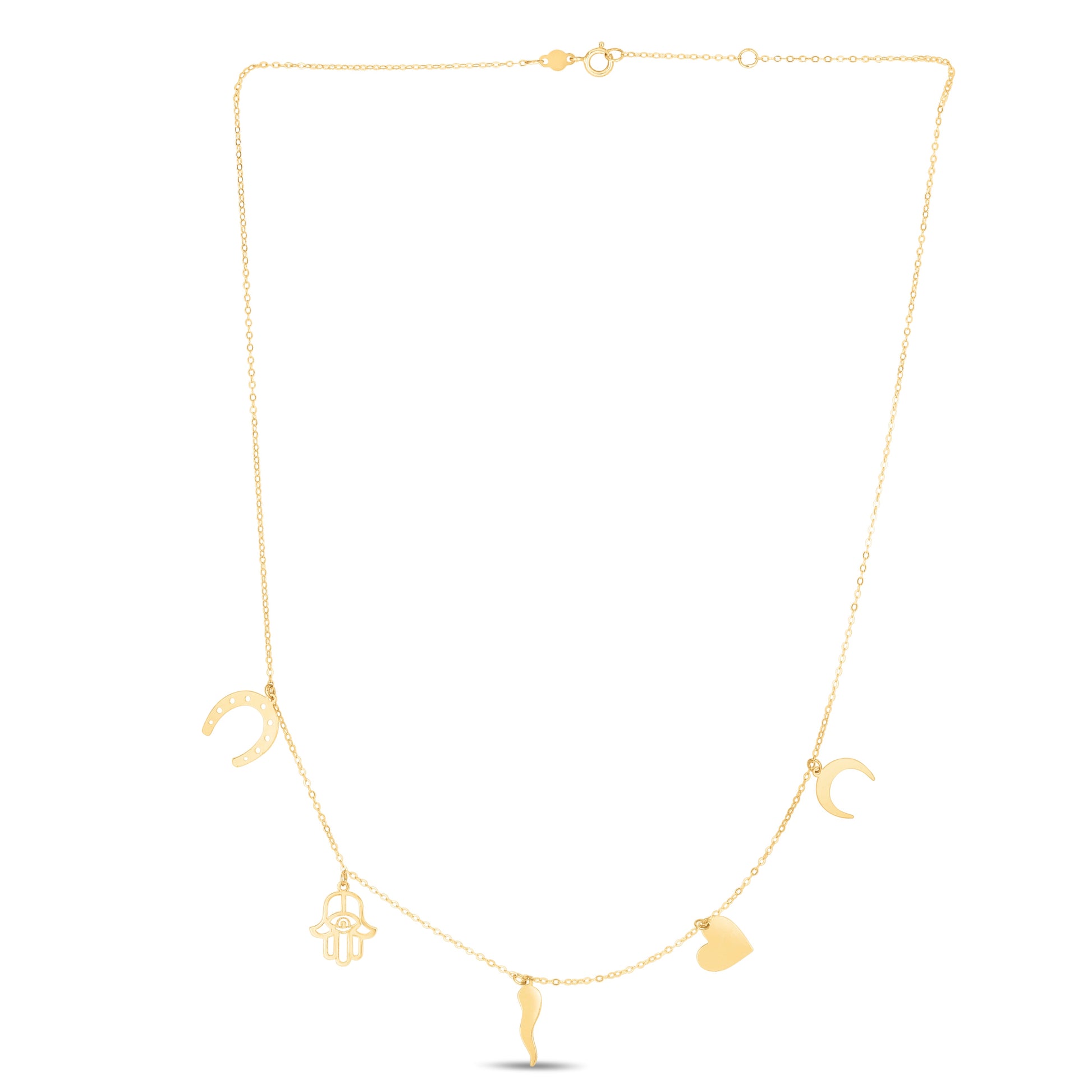 Royal Chain 14K Gold Trend Charm Dangle Bracelet RC6980