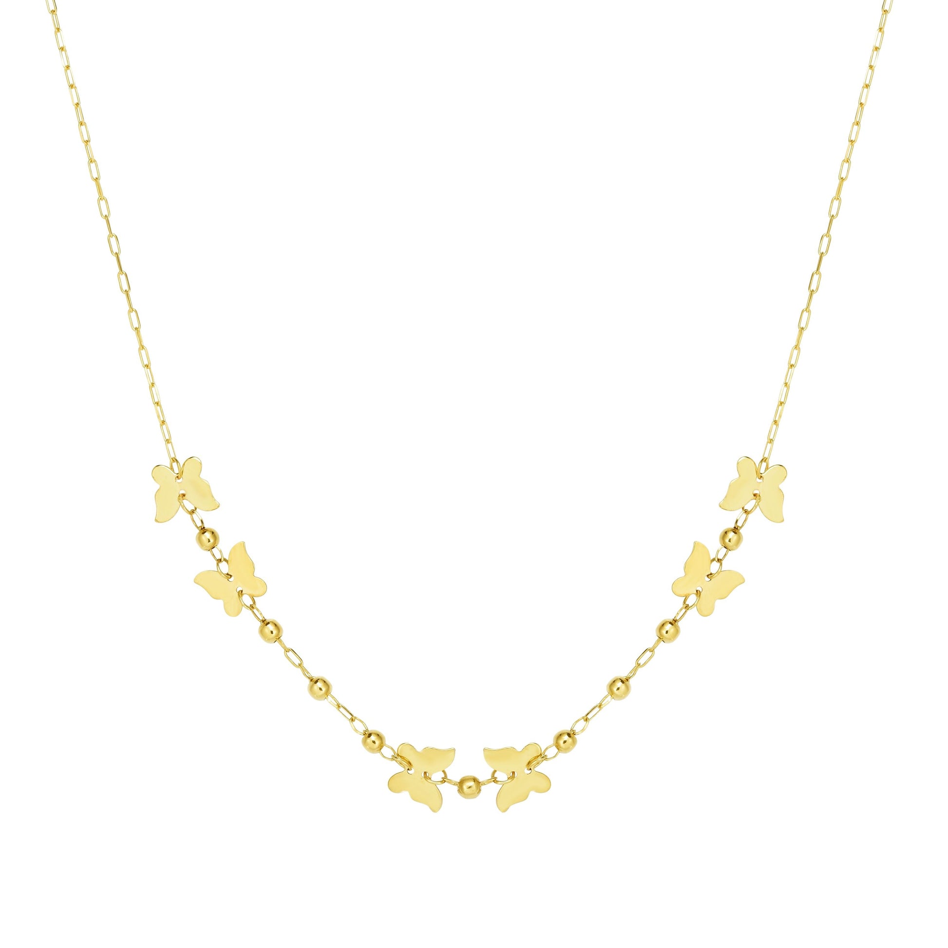 Royal Chain 14K Gold Butterfly Necklace RC8299