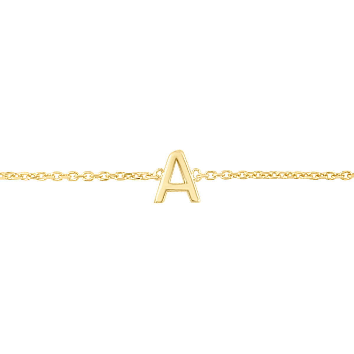 Royal Chain 14K Mini Initial A Necklace RCA13324