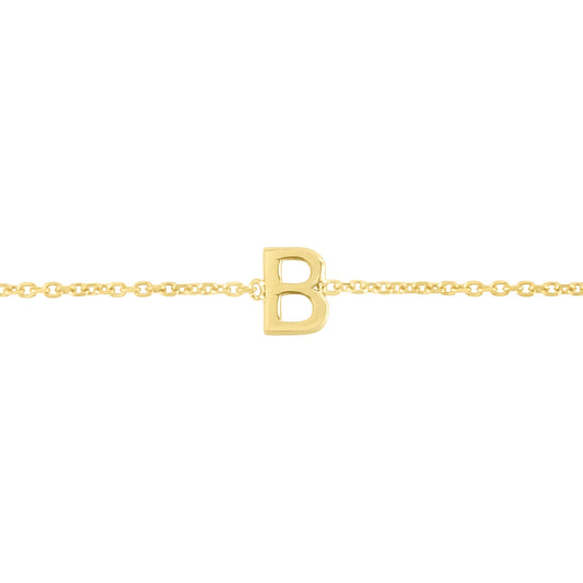 Royal Chain 14K Mini Initial B Necklace RCB13324