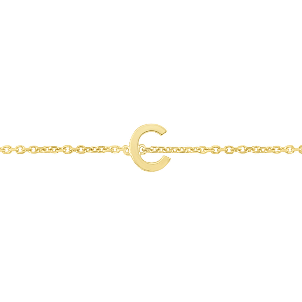 Royal Chain 14K Mini Initial C Necklace RCC13324