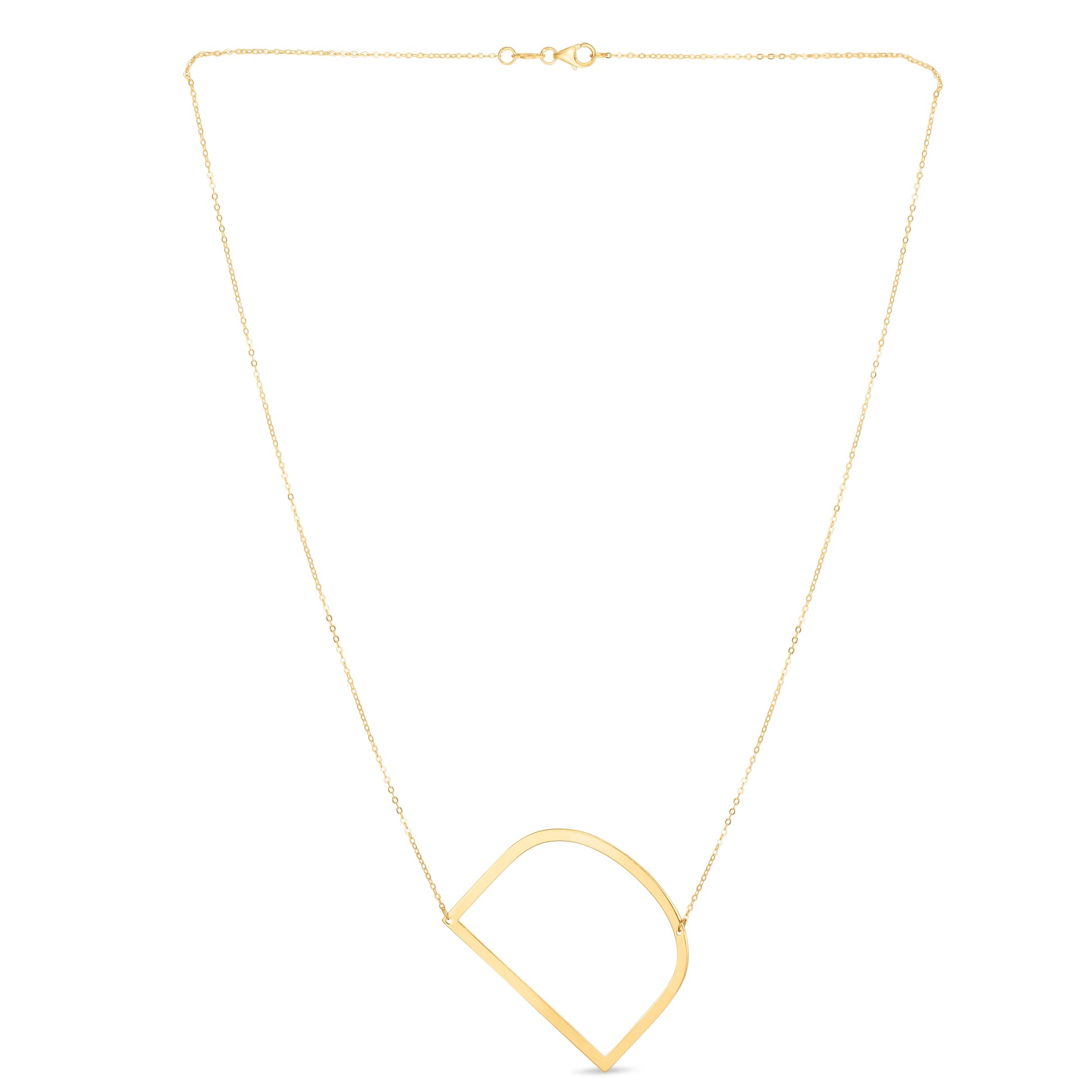 Royal Chain 14K Gold Large Initial D Necklace RCD10908