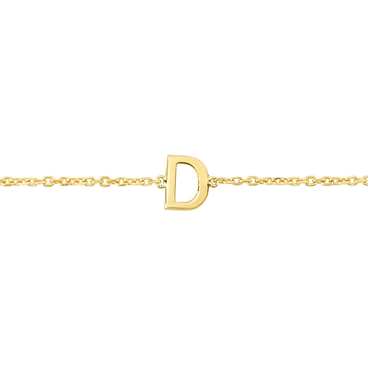 Royal Chain 14K Mini Initial D Bracelet RCD13324